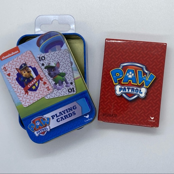 New Nickelodeon Paw Patrol Playing Cards and Tin Case - Picture 4 of 7